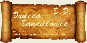 Danica Dančulović vizit kartica